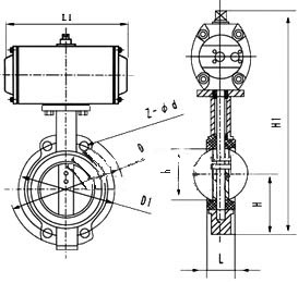 D971FԼʽڵPN6PN16γߴͼ