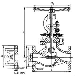 SJ41H-25ˮֹҪμṹߴͼ