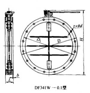 DF341X-0.1DF941W-0.1ֱʽͨҪμṹߴͼ