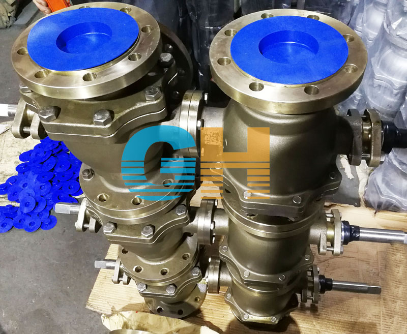 SQ45F双联动三通球阀正面