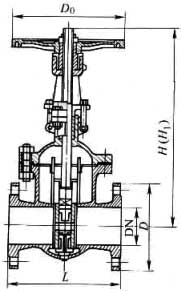 Z44YZ44H͸ƽʽ˫բֶբ PN16PN160γߴͼ