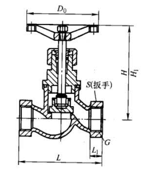 J11W-16Ti、J11W-25Ti型钛合金内螺纹截止阀